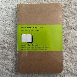 Moleskine Cahier Journal, Soft Cover, Pocket (3.5" x 5.5") Plain Page Set of 3